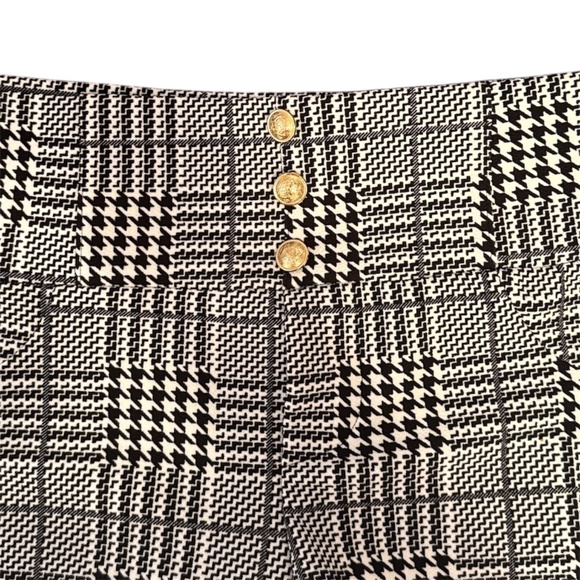 Shein Women’s 14W 1X Curvy Black White Glen Plaid Pull On Elastic Waist Pants - Picture 1 of 3